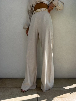 Spodnie SIMPLE natural - szaro-beż