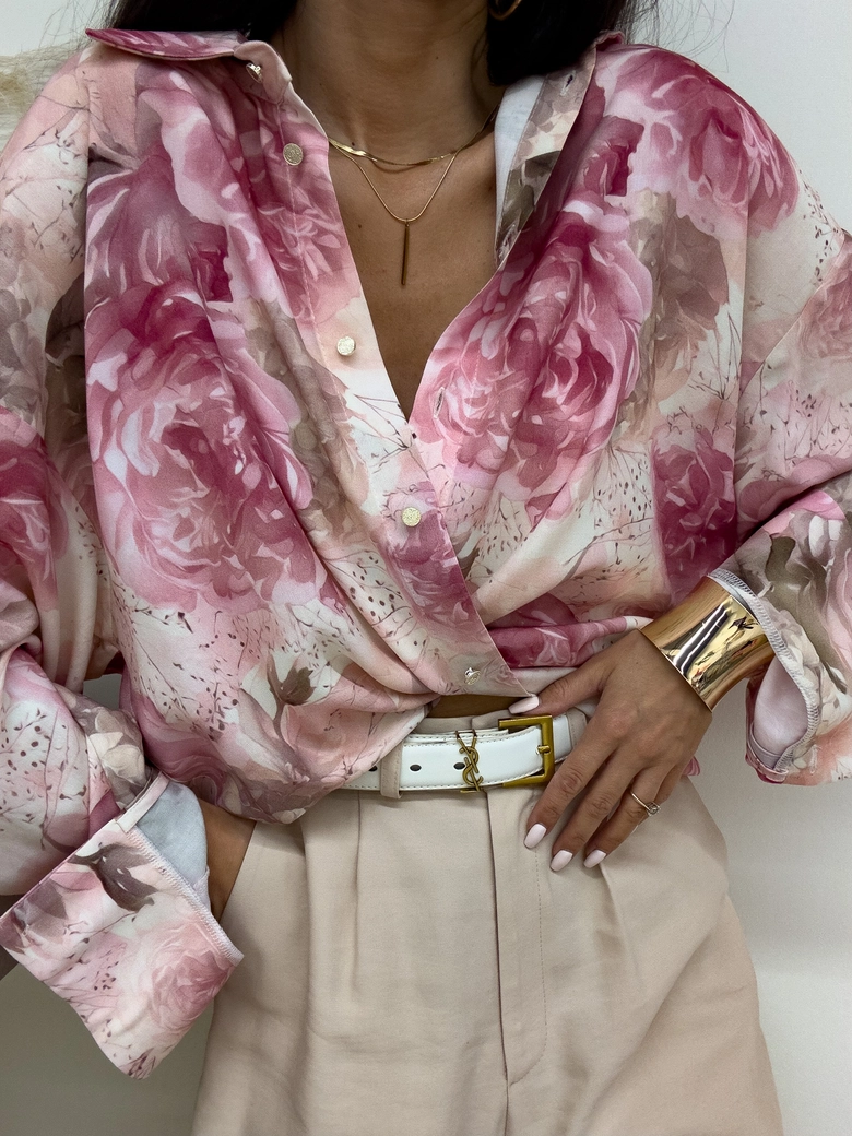 Koszula OVER SPRING - jasny róż