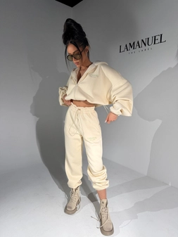 Spodnie FOODIE migdał