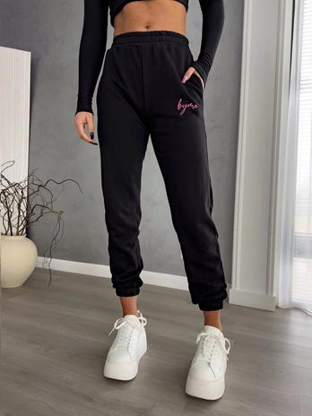 Spodnie dresowe PINK LOGO - czarne