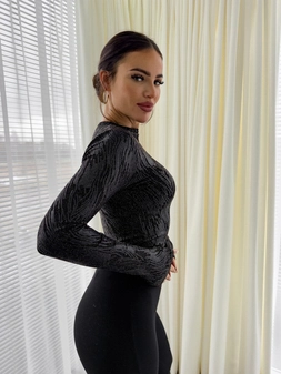 Bluzka SABRINA harley – czarna C19017