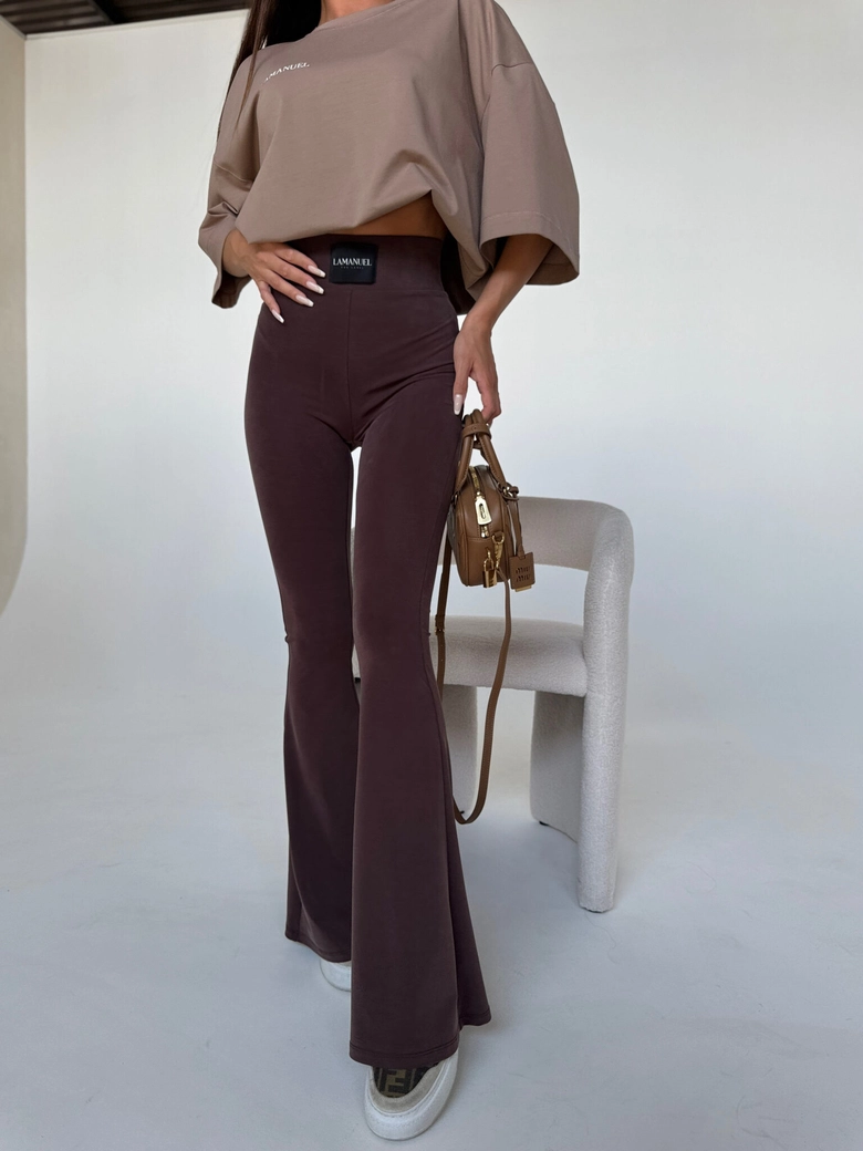 Legginsy BLESSED czekolada