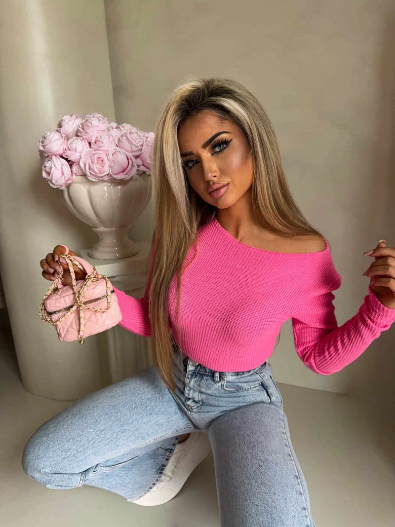 Bluzka SKIN WAFELEK – różowy