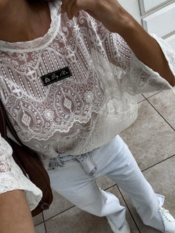 Bluzka PEROLA – ecru