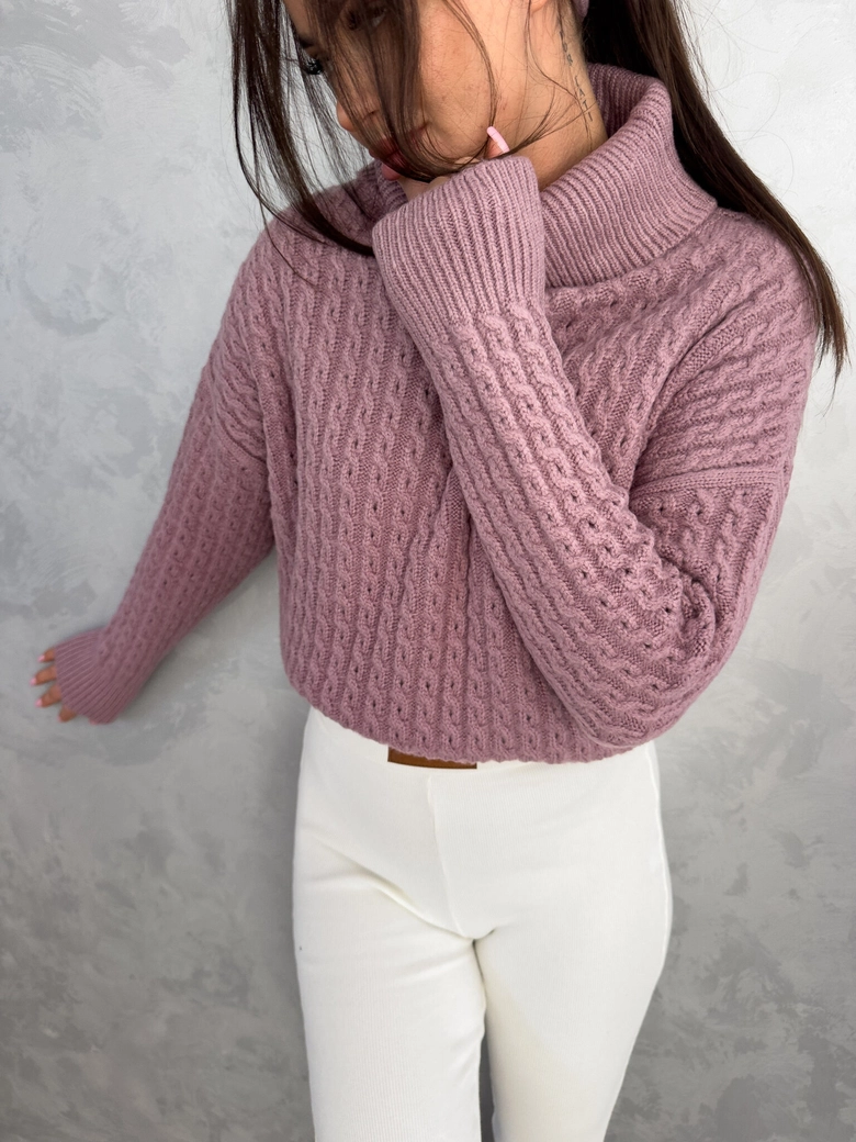 Sweter golf INKO - ametyst