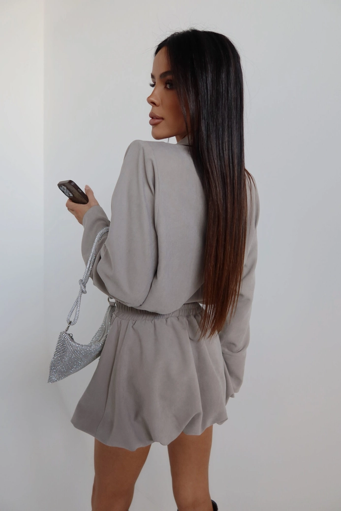 Spódnica VELVET stalowa