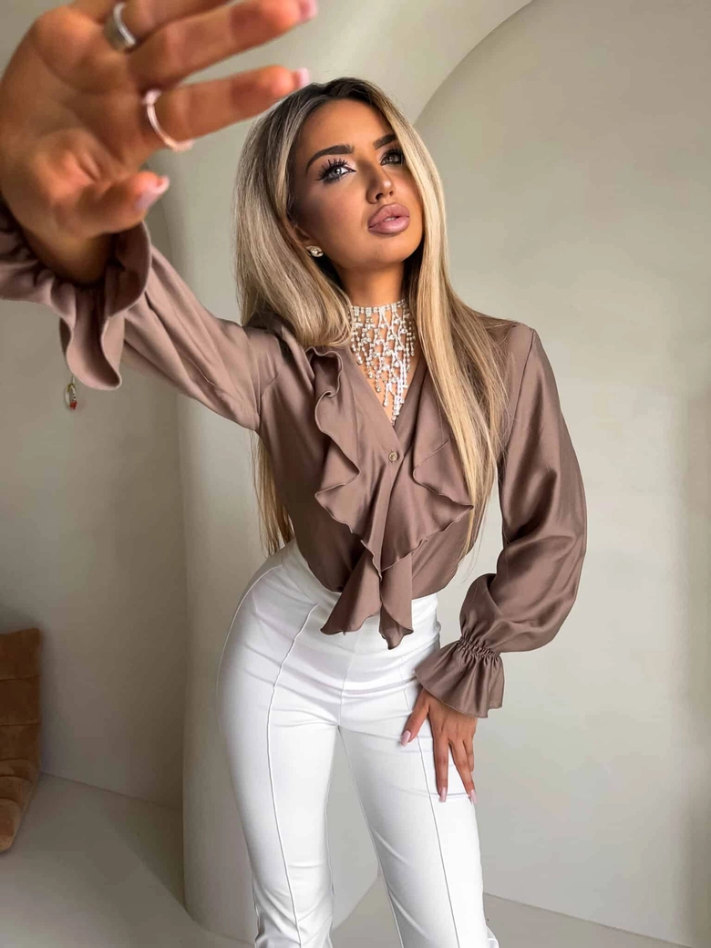 Bluzka ZARRA - mokka