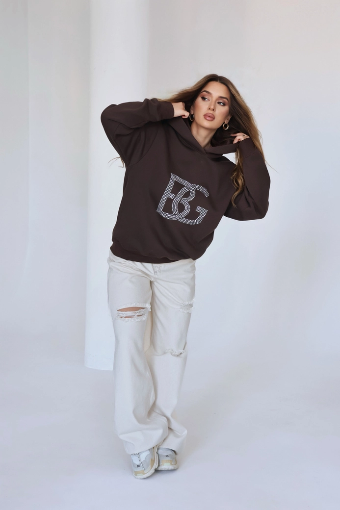 Bluza damska BG Diamond | czekolada