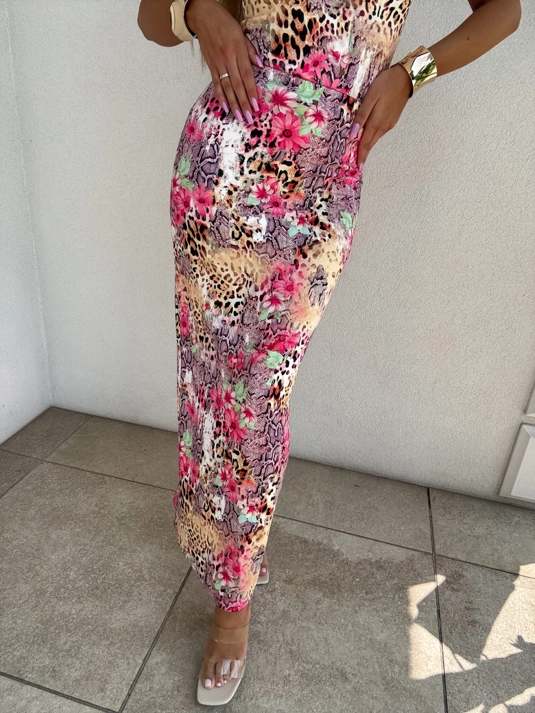 Spódnica VOGUE print pantera – multicolor