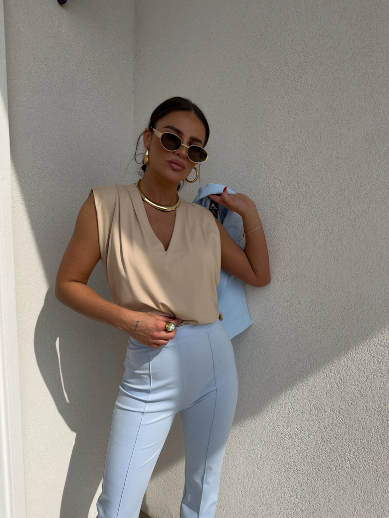 Bluzka BUSINESS - jasny beż