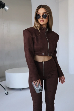 Kurtka damska BG Hell | czekolada