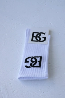 Skarpety BG Login | biały - czarny