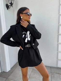 Tuniko sukienka t-shirt COLA - czarna