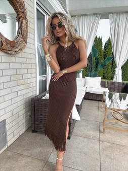 Sukienka BOGINI - czekoladowa