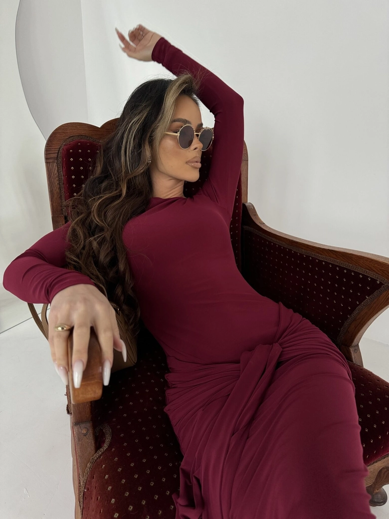 Sukienka SAINT bordo A18437