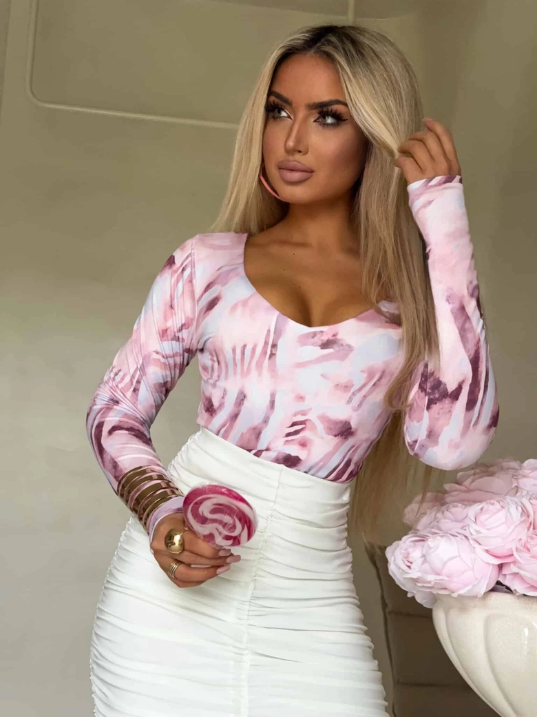 Bluzka VENEZIA print - pastel