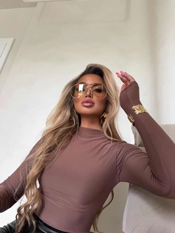 Bluzka SKIN gładka – latte