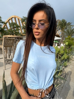 Tshirt SOLAR neon błękit limited