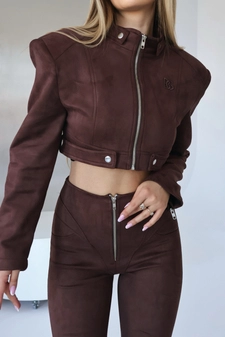 Kurtka damska BG Hell | czekolada