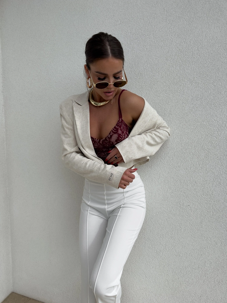 Marynarka SLIM natural - jasny beż