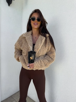 Kurtka futerko ILANIA – beżowa