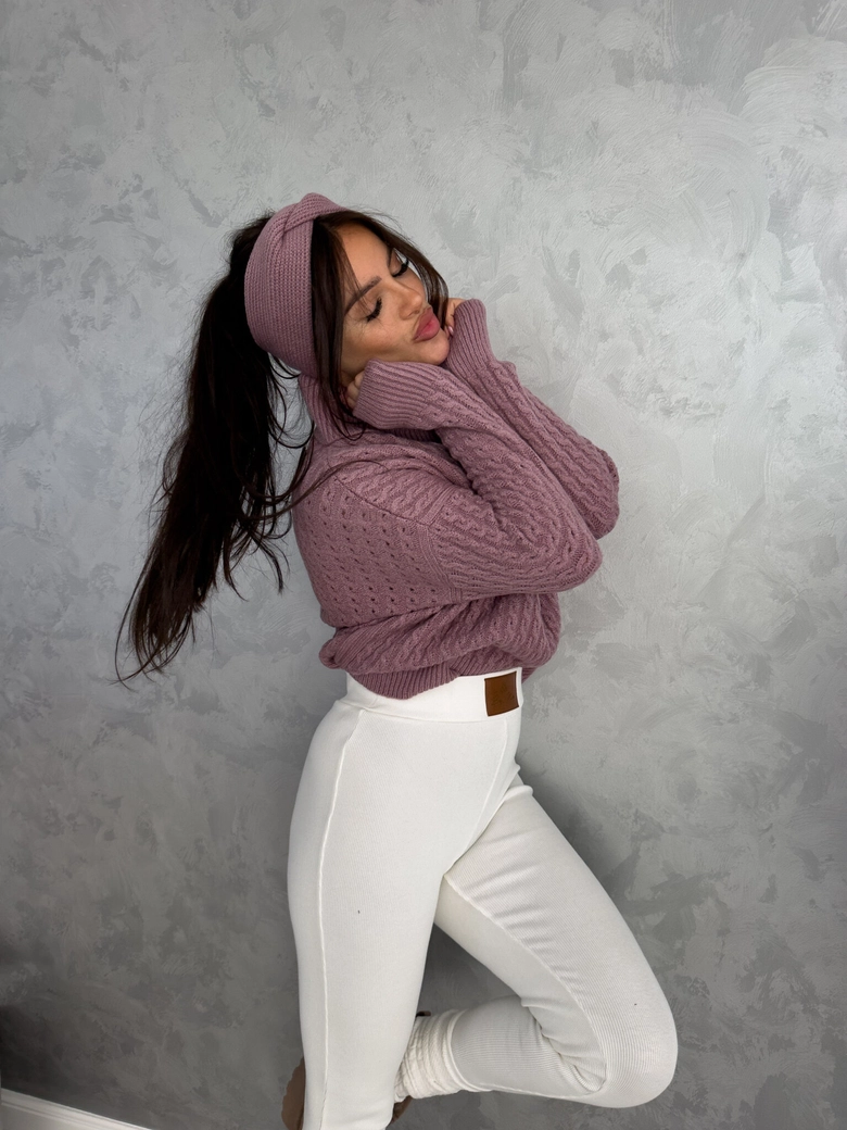 Sweter golf INKO - ametyst