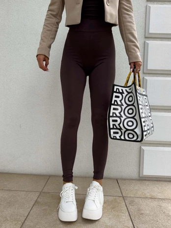 Legginsy GYM - czekoladowe