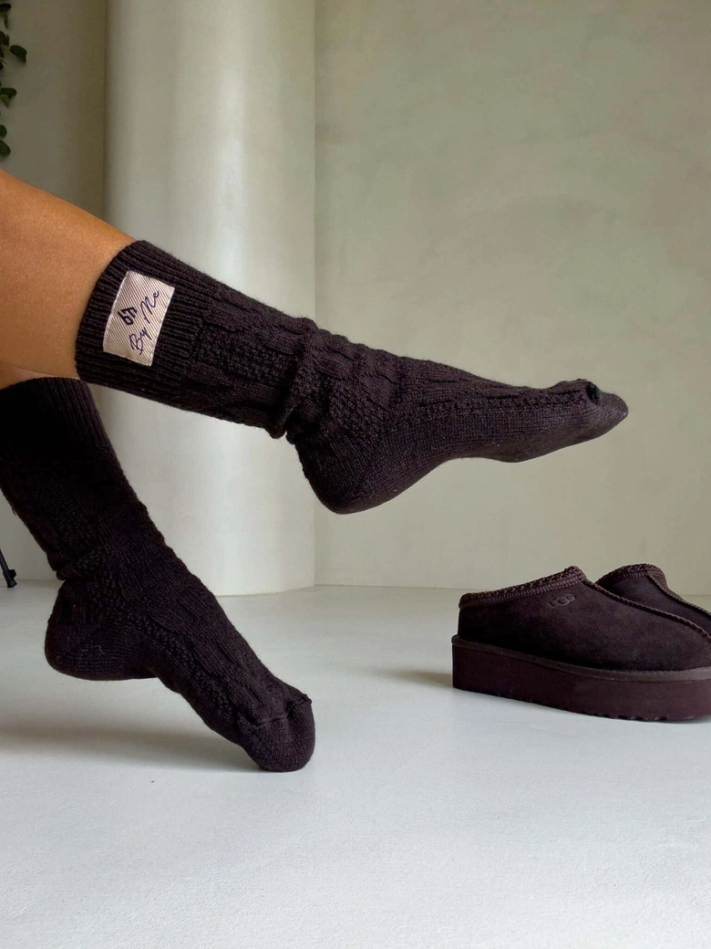 Skarpety WOOL – czekoladowe