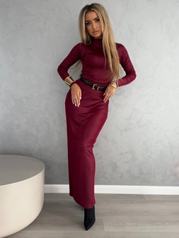 Komplet DIAMOND - bordowy N17771