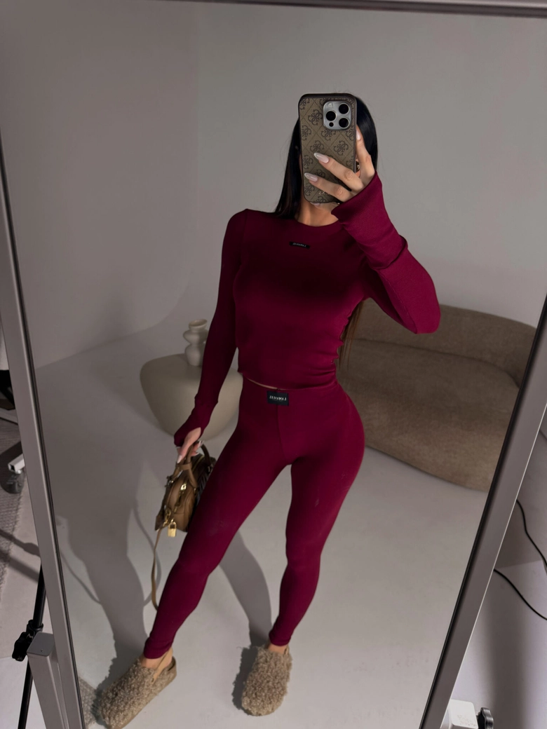 Legginsy FLOW bordo