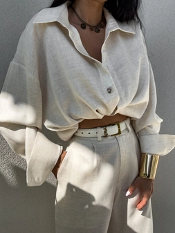 Koszula OVER SPRING natural – ecru