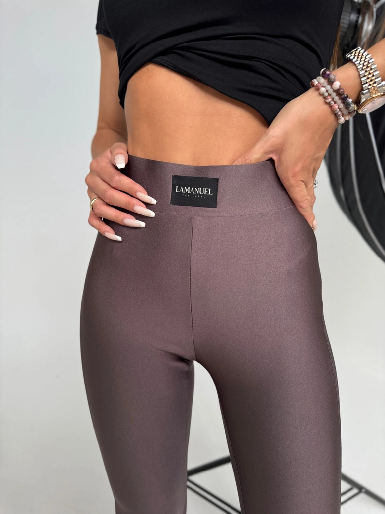 Legginsy FAMOUS czekolada