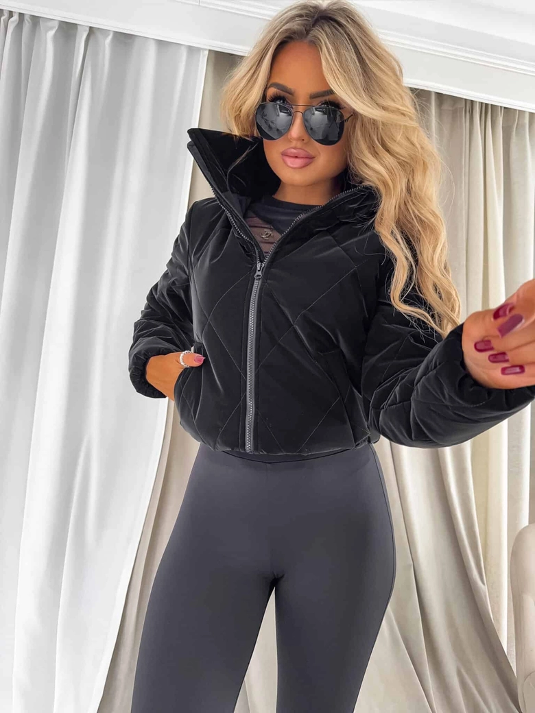 Kurtka VESTE II – czarno-różowa