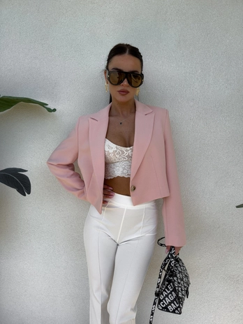 Marynarka SLIM - pudrowy róż