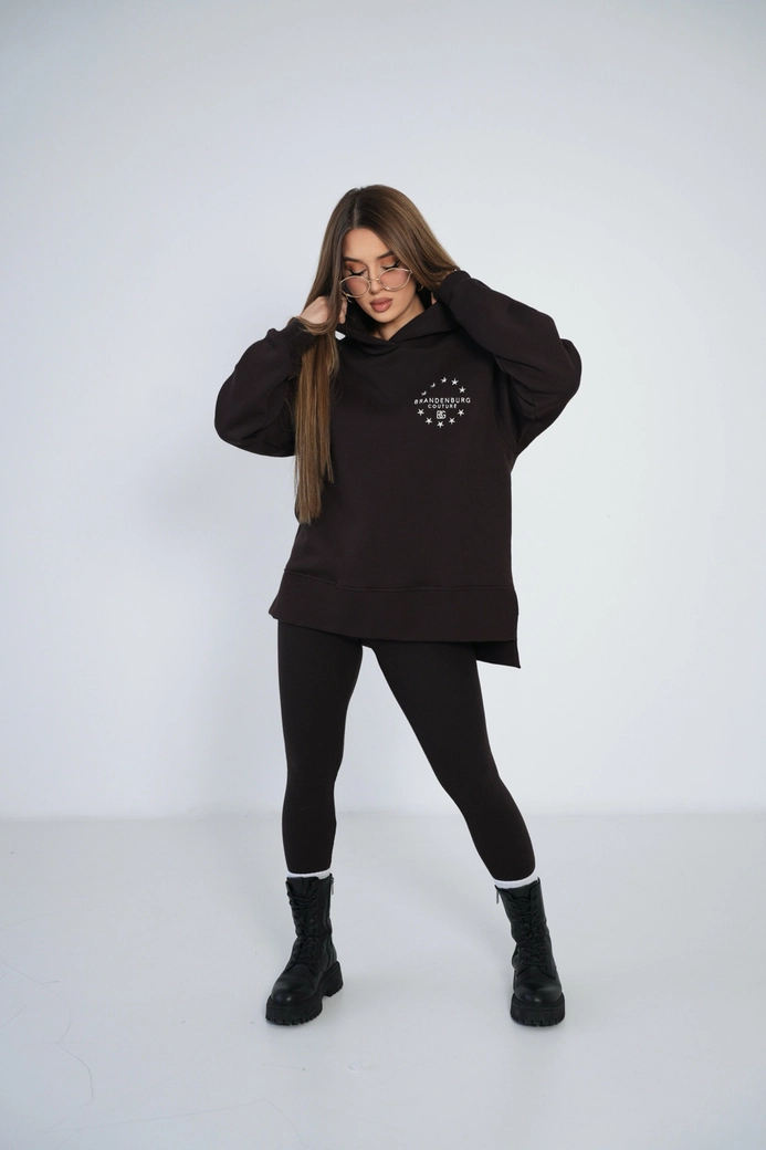 Bluza damska BG Cloud | gorzka czekolada