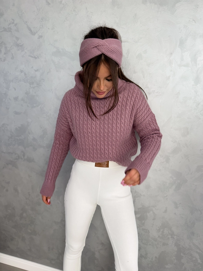 Sweter golf INKO - ametyst