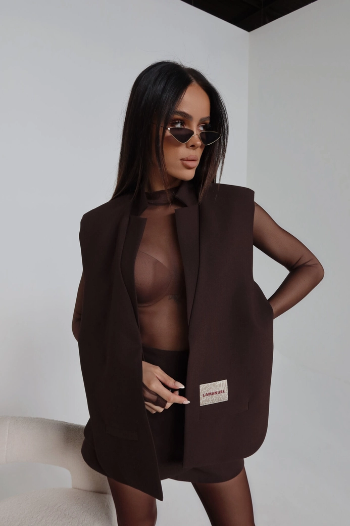 Kamizelka FOLD czekolada