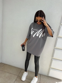 Tuniko sukienka t-shirt COLA - szara