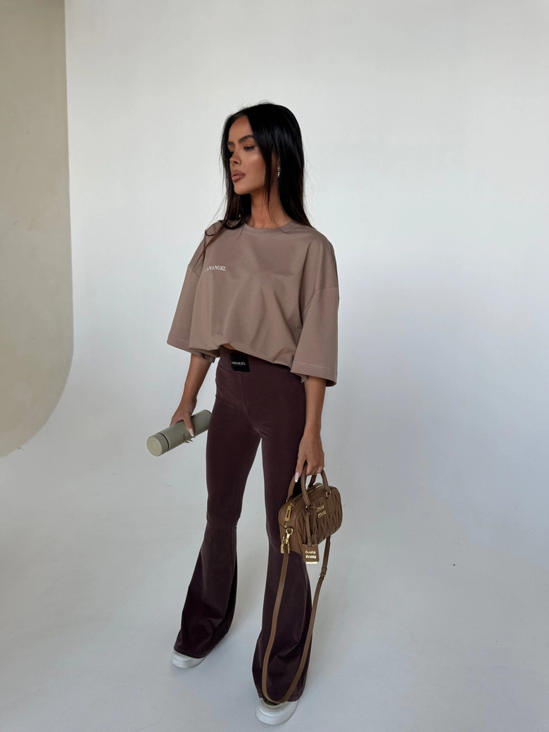 Legginsy BLESSED czekolada