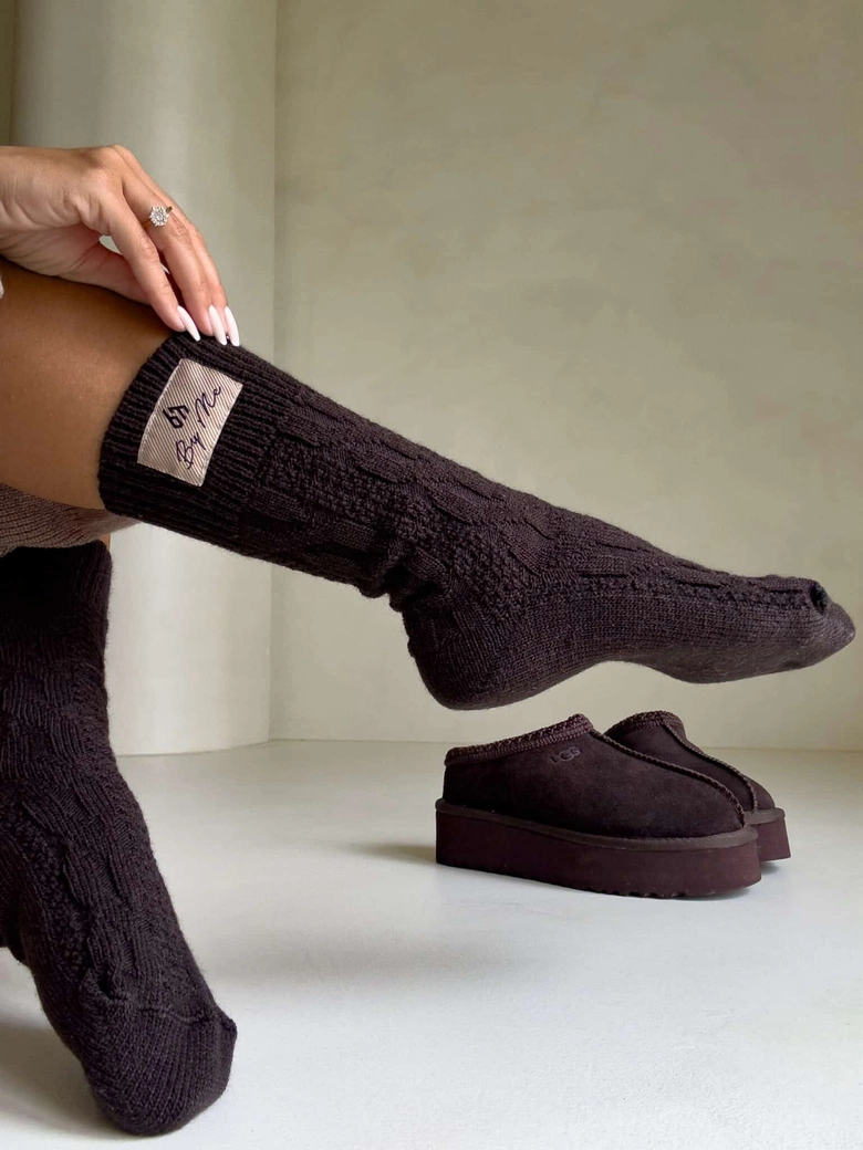 Skarpety WOOL – czekoladowe