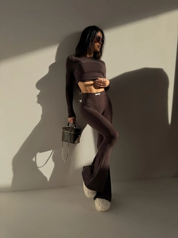 Legginsy ORIGIN czekolada