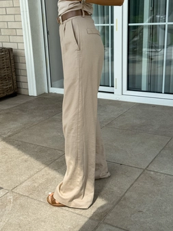 Spodnie BIANCO - beżowe T17829