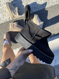 Buty emu śniegowce na platformie czarne I603