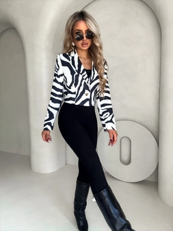 Marynarka dresowa SLIM - zebra