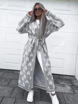 Kardigan płaszcz ANDREA – szary