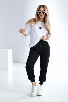 T-Shirt damski BG Ocean | biały-czarny