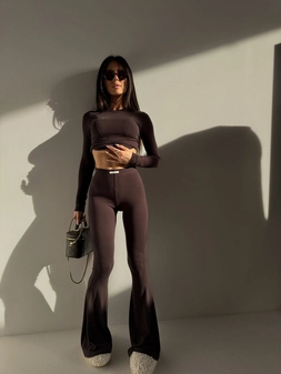 Legginsy ORIGIN czekolada