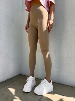 Legginsy DUAL – ciemny beż