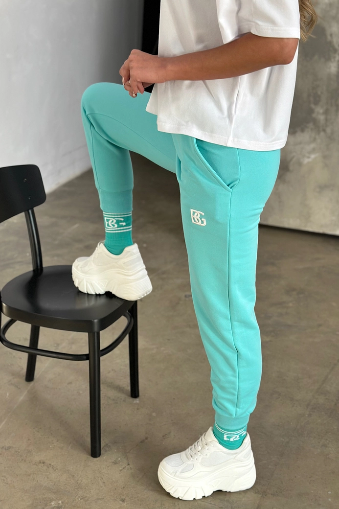 Spodnie damskie BG Brand | mięta T20717