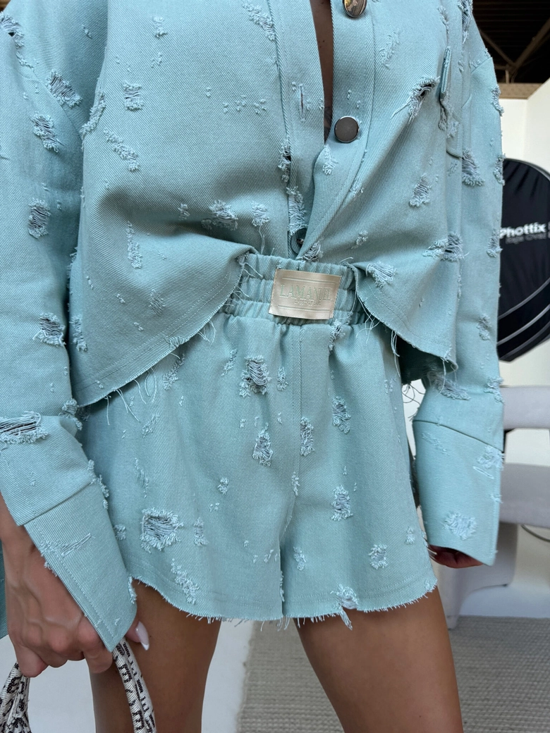 Spodenki DENIM mięta